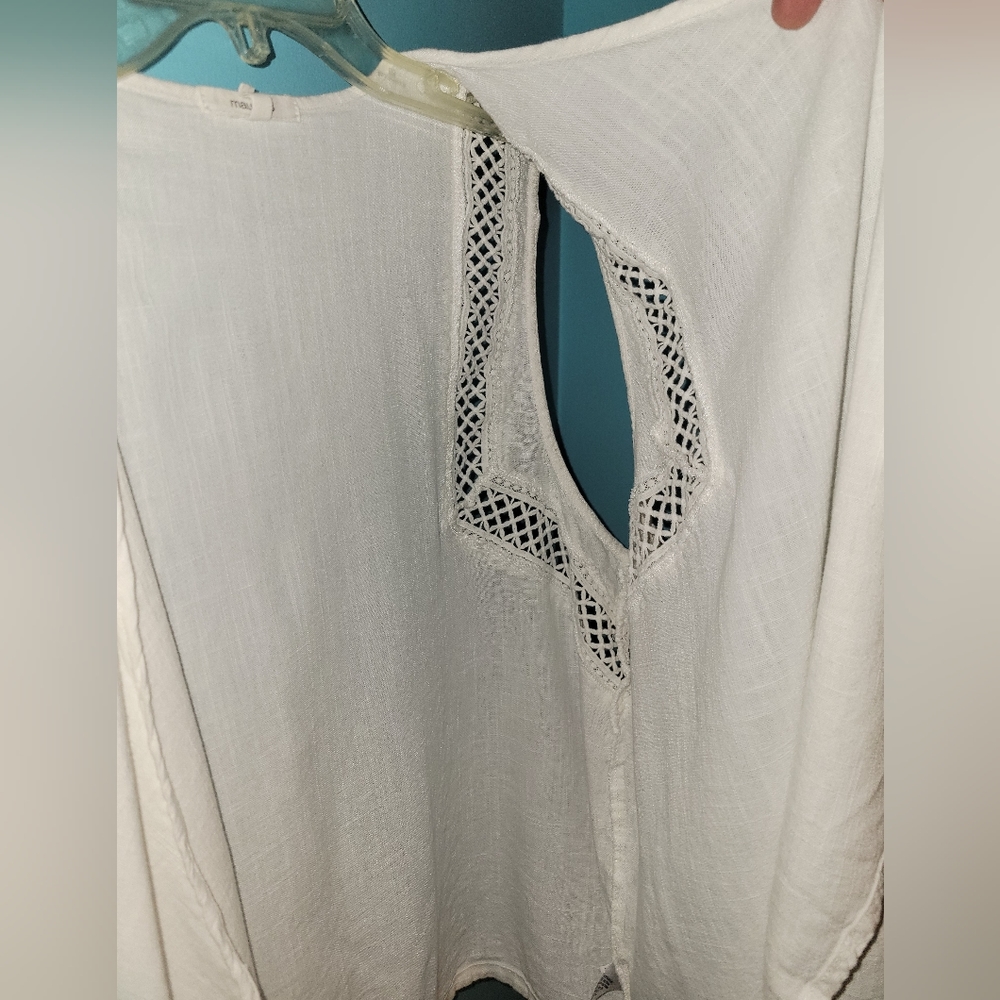 Maurices Linen White Open Front Caridgan Vest sz. XXL - Picture 6 of 6